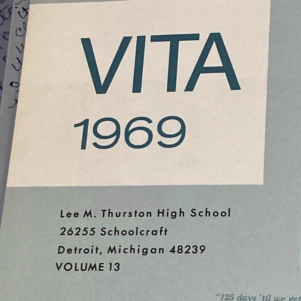 Vtg 1969 Vita Yearbook / Lee M. Thurston‎ High School Redford MI / Detroit